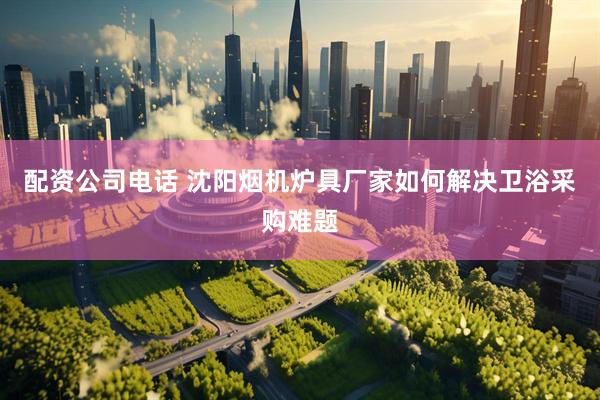 配资公司电话 沈阳烟机炉具厂家如何解决卫浴采购难题